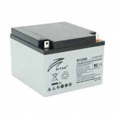 Акумуляторна батарея AGM RITAR RT12280 L5, Gray Case, 12V 28Ah (166х178х125)