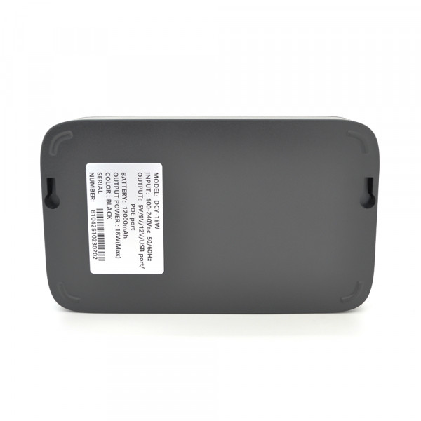ДБЖ UPS-18W DC1018P для роутерів/комутаторів/PON/POE-430, 5//9/12V, 1A, 12000MAh(4*3000MAh), Black, BOX