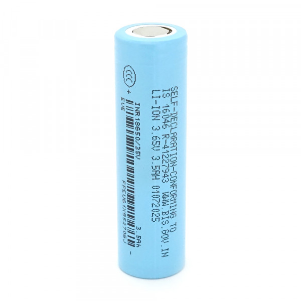 Акумулятор 18650 Li-Ion EVE 3500mAh 35V 3c 3.5A, 4.2/3.6/2.5V,  Blue