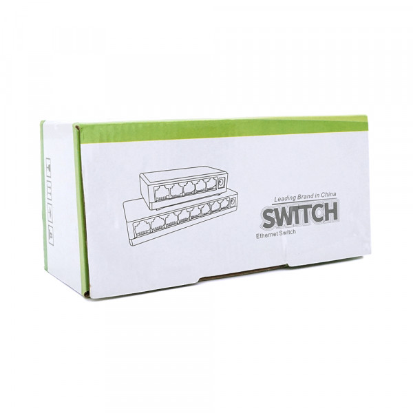 Комутатор JY 5008S 8 портів Ethernet 10/100 Мбіт/сек. DC 5 . Блок живлення 5V у комплекті