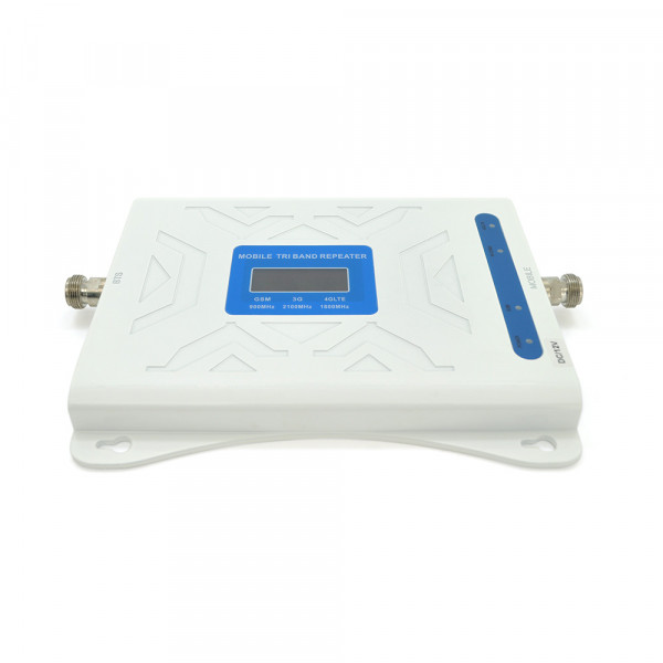 Комплект підсилювач GSM305-3G-4G 900/1800/2100МГц. Підсилювач тридіапазонний, антена прийому 10м кабелю, антена ретрансляції 3 метри. White