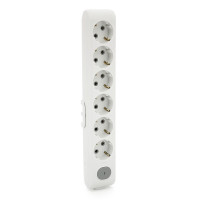 Колодка VIKO Multi-Let 6 гнізда, із заземленням, з вимикачем, біла