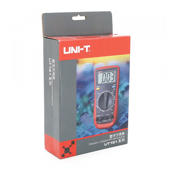Мультиметр UNI-T UT151D Вимірювання: V (AC/DC), A (AC/DC), Ω, C, Hz. Функції: Data Hold, REL, продзвонювання.