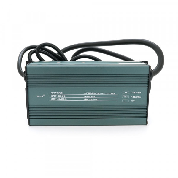 Зарядний пристрій для акумуляторів LiFePo4 24V(29,2V),8S,20A, штекер Triangle plug (T-tipe/C13/IEC). 173*90*60mm