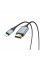 Конвертер Hoco UA15 HDMI (тато)-Lighting (тато) 2м, обплетення, круглий Black/Gray, Box