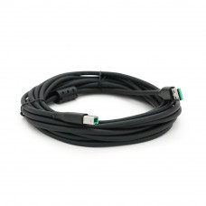 Кабель USB 2.0 VegGieg AM/BM, 5.0m, 1 ферит, Black, Q120