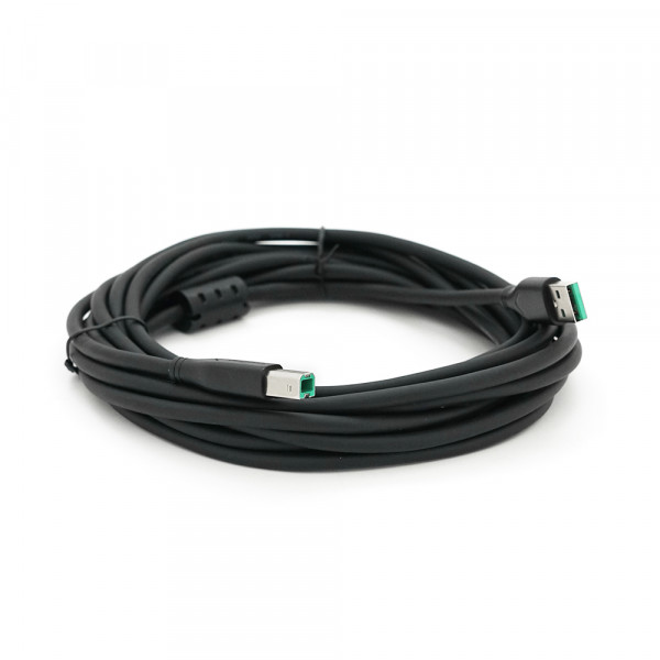 Кабель USB 2.0 VegGieg AM/BM, 5.0m, 1 ферит, Black, Q120