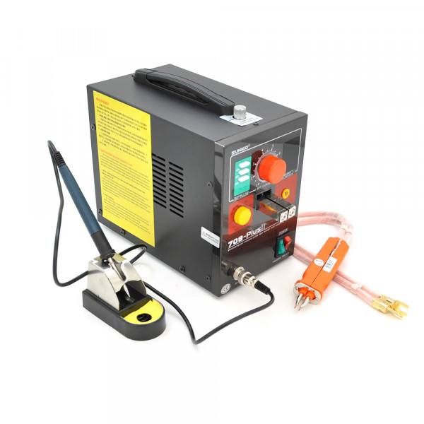 -Апарат точкового зварювання конденсаторний SUNKKO S709 PLUS, Ni-Cd, Ni-MH, Li-Ion, стрічка 0,5-0,35 мм, струм 80-800А, 220V, 16 мм2, U=20V, 4.3kW