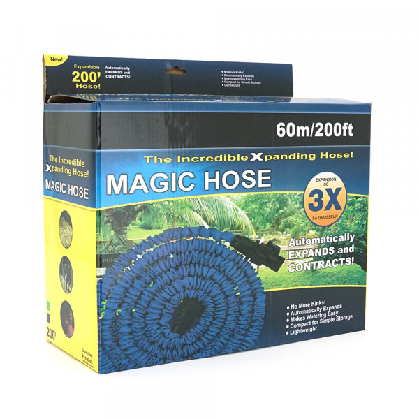Шланг Садовий KY-600G, 20-60м/200ft, + розпилювач, насадка на кран, Green, Box