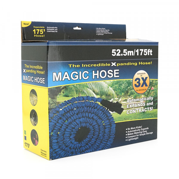 Шланг садовий KY-520G, 17.5-52.5м/175ft, + розпилювач, насадка на кран, Green, Box