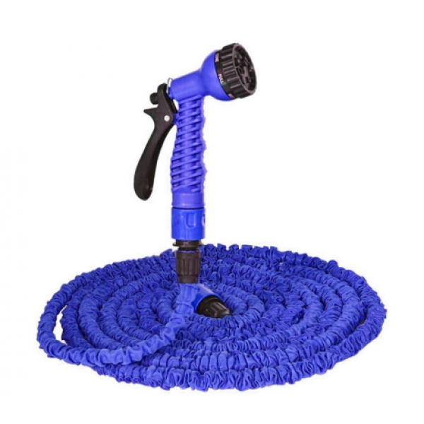 Шланг Садовий KY-225B, 7.5-22.5м/75ft, Blue, + розпилювач, насадка на кран, Box