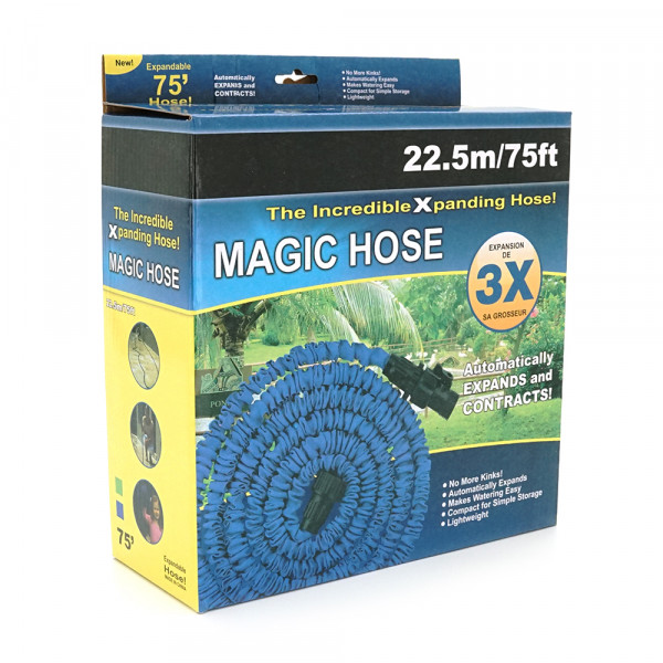 Шланг Садовий KY-225G, 7.5-22.5м/75ft, + розпилювач, насадка на кран, Green, Box