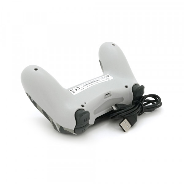 Геймпад Brazzers бездротовий для PS4 Wireless DUALSHOCK 4, роз'єм для навушників, LED light bar, Haki-Silver, 3.7V, 600mAh, Blister-box