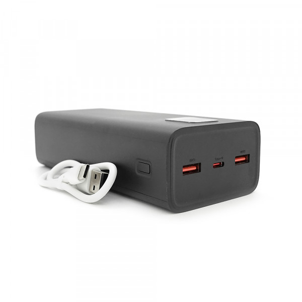 Power Bank FONENG P55 30000mAh, 2*USB+Tepe-C, Black, 0.580kg, Box