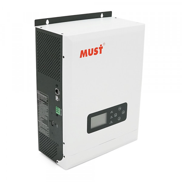 Гібридний інвертор MUST PV18-3024VMPK, 3000W, 24V, струм заряду 20/30A, 230V/13A, MPPT (60А, 145 Vdc), 272x355x100 мм, 7.8 кг