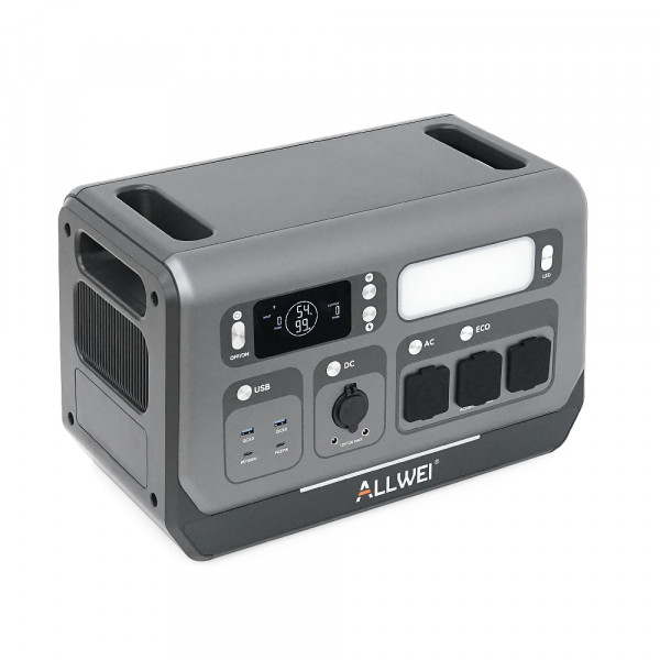 Портативная зарядная станция ALLWEI SGR-PPS2400-2PRO+BAT, 2400W/4096Wh LiFePO₄, MPPT 500W max ХТ60/12 – 60 В/10 А, 2xDC5521-12V-12A, CarPort-12V-12A, 3xAC230V, 2xUSB-A-18W, 2xUSB-C-100W, Wi-Fi, charge 1.5 h,  480x260x535 мм, 42.5кг