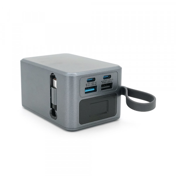 PowerBank FULLTECH FP33 20000mAh, 70W, Input: (Type-C), Output: (USB, 2*Type-C), індикація заряду, 0,430kg, Gray, Box