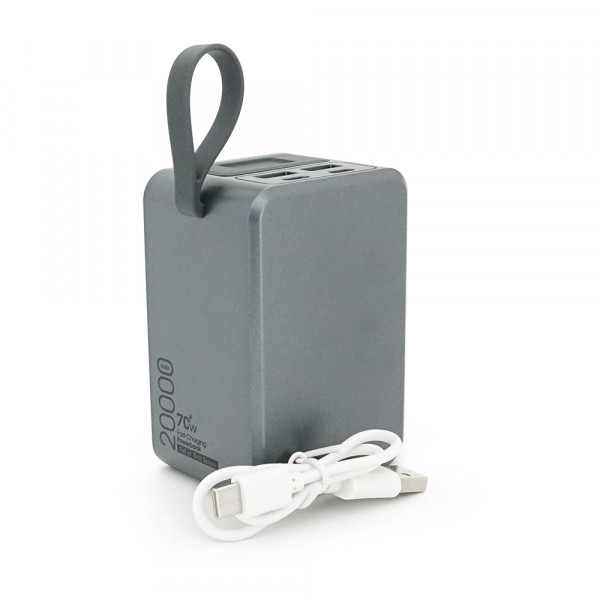 PowerBank FULLTECH FP33 20000mAh, 70W, Input: (Type-C), Output: (USB, 2*Type-C), індикація заряду, 0,430kg, Gray, Box