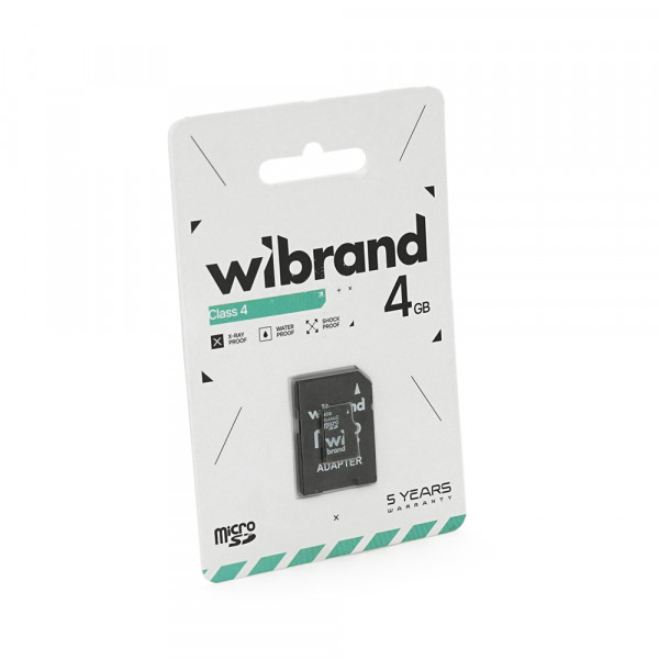 Карта пам'яті Wibrand microSDHC Class 4, 4GB