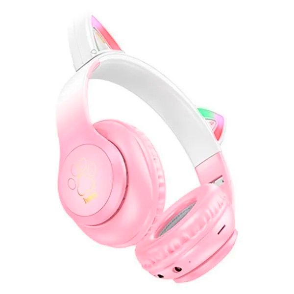 Бездротові навушники Bluetooth HOCO W42, White/Pink, Box
