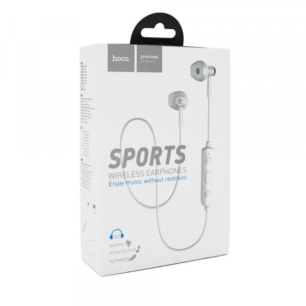 Навушники вакуумні Bluetooth HOCO ES21 Wonderful Sport, White, Box