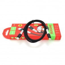 Кабель Hoco X82 silicone, C-Type C, 3A, Black, довжина 1м, BOX