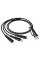 Кабель HOCO X123 USB-1 3 in 1 Micro/Iphone/Type-C, 2A, довжина 1м, Black, Box