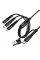Кабель HOCO X123 USB-1 3 in 1 Micro/Iphone/Type-C, 2A, довжина 1м, Black, Box