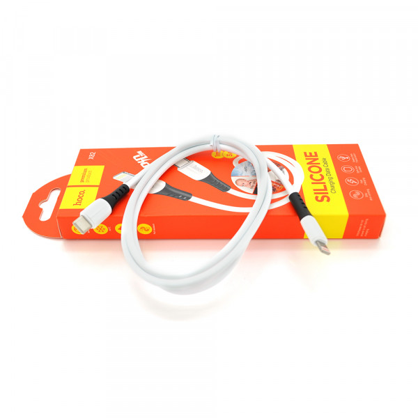 Кабель Hoco X82PD silicone, Type-C-Lighting, 3A, White, довжина 1м, BOX