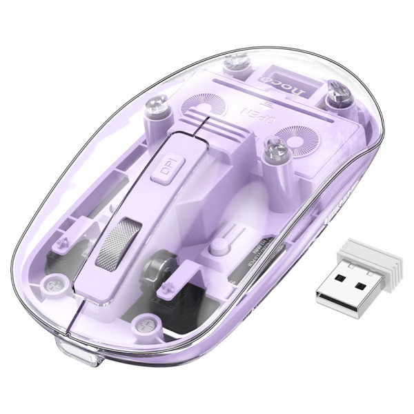 Миша бездротова HOCO GM29, 1600DPI, 2.4GHZ, Purple, Blister