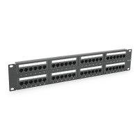 Патч-панель 48 порту UTP DUAL кат 6Е 19" 2U не екранована чорна Q20