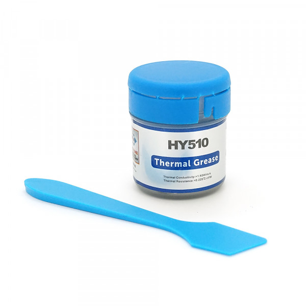 Паста термопровідна HY-510 10g, банку, Grey, >1,93W/m-K, <0.225°C-in²/W, -30°≈280°, OEM Q200
