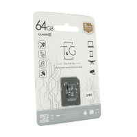 Карта пам'яті T&G microSDHC Class 10 UHS-I, з адаптером, 64GB, Blister