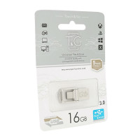 Флеш-накопичувач T&G 104, USB 3.0+Type-C, 16GB, Metal, Blister