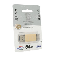 Флеш-накопичувач T&G 009 Star A, USB 3.0+Type-C, 64GB, Metal, Blister