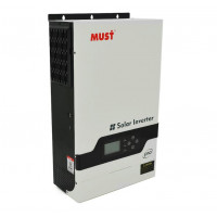 Гібридний інвертор MUST PH18-5248PRO, 5200W, 48V, струм заряду 1-60А, 160-275V, MPPT (80А, 450 Vdc), 330х488х119mm, 14 кг