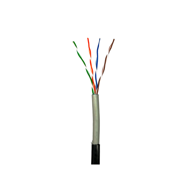 Кабель кручена пара GEAR UTP 4x2x0,51 Cat5E, CCA, PVC+PE, для зовнішніх робіт, чорний, 305m