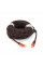 Кабель Merlion HDMI-HDMI 30m, v1.4, OD-7.4mm, 2 фільтри, обплетення, круглий Black/RED, конектор RED/Black, (Пакет) Q20