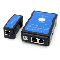 Кабельний тестер Merlion M726ATUSB, RJ-45 + USB, батарейки в комплекті немає