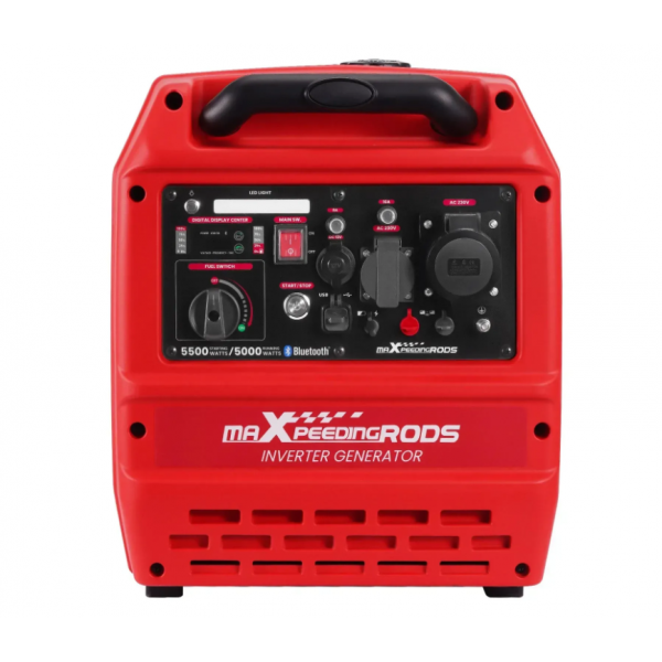 Генератор инверторный БЕНЗИНОВЫЙ MXR6000GT (5,5kW), однофазний, 220V, 50Hz, об'єм бака 11.5л, електростартер, Bluetooth