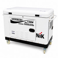 Генератор дизельний NIC DG17000, 3-фазний 230/380V, 50Hz, 12kW, бак 25 л, витрата 3.1 л/год, пуск: стартер/AVR, 1280х710х872 мм, 295кг