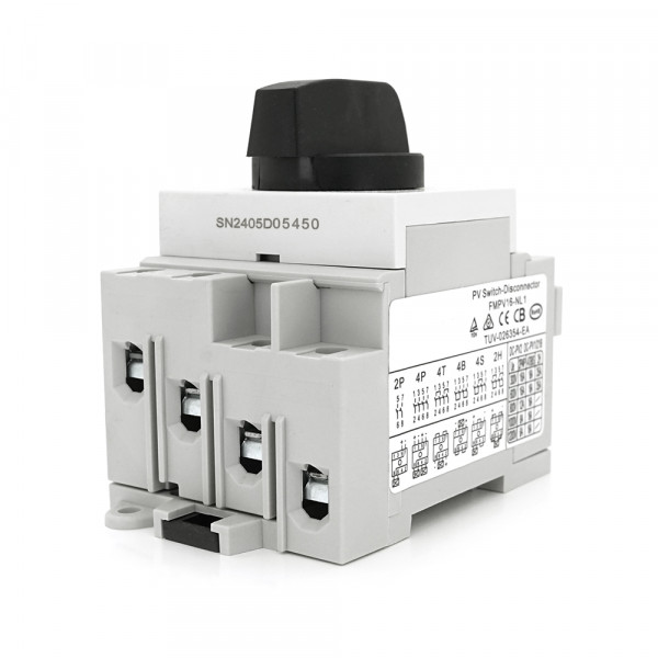 Поворотний вимикач зовнішнього монтажу HGN4-NL1-16, DC1000V, 16A, 4P, Grey