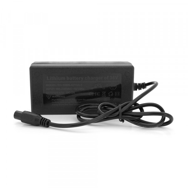 Зарядний пристрій для акумуляторів Li-ion 36V2A(42V),10S,штекер 3PIN GX12 8MM(1+/2-)+ кабель живлення,BOX