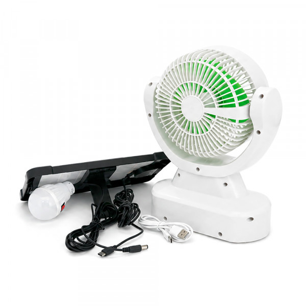 Вентилятор GDTIMES GD 8022, Solar+ вбудований акумулятор, 1*USB лампочка, Box