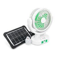 Вентилятор GDTIMES GD 8023, Solar+ вбудований акумулятор, 1*USB лампочка, Box