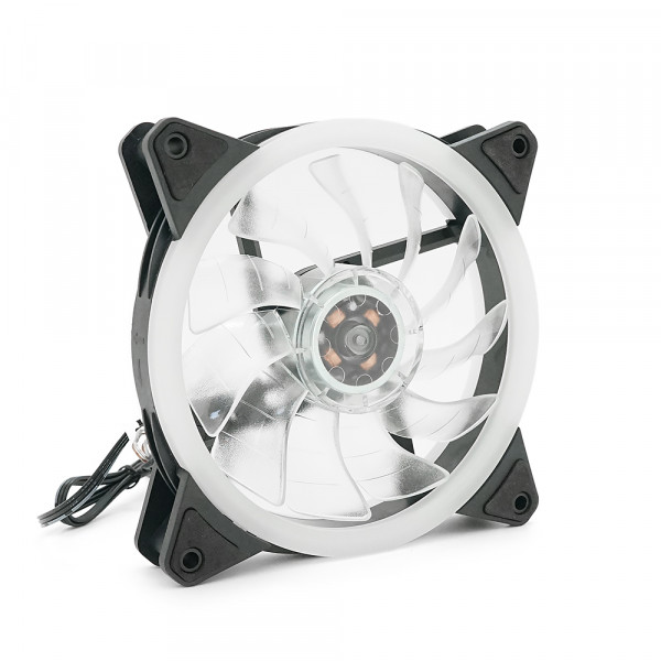 Кулер корпусний 12025 DC sleeve fan 3pin + 4pin - 120*120*25мм, 12V, 1100об/хв, Green, двосторонній