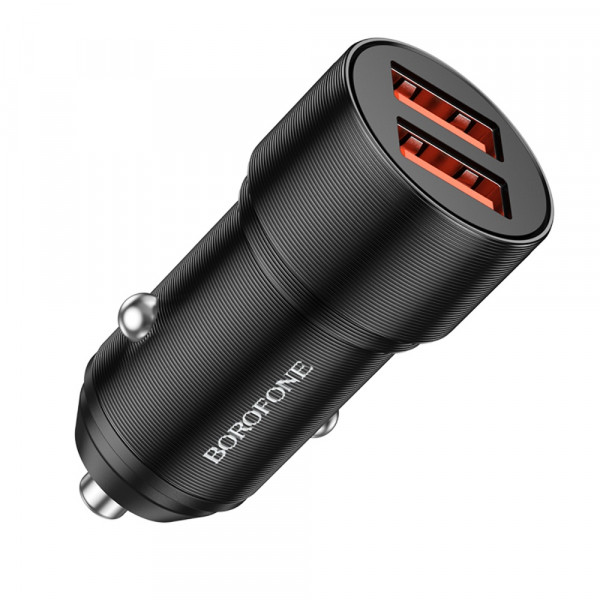 Набір BOROFONE BZ19 АЗУ 2хUSB + кабель Lighting, 2.4A, Black, Box
