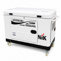 Генератор дизельний NIC DG15000, 1-фазний 230V, 50Hz, 12kW, бак 25 л, витрата 3.1 л/год, пуск: стартер/AVR, 1280х750х870 мм, 315кг