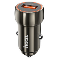 Набір АЗУ 12-24V HOCO Z46 + кабель Type-C, 1xUSB, 18W, кабель 1м, Black, Box