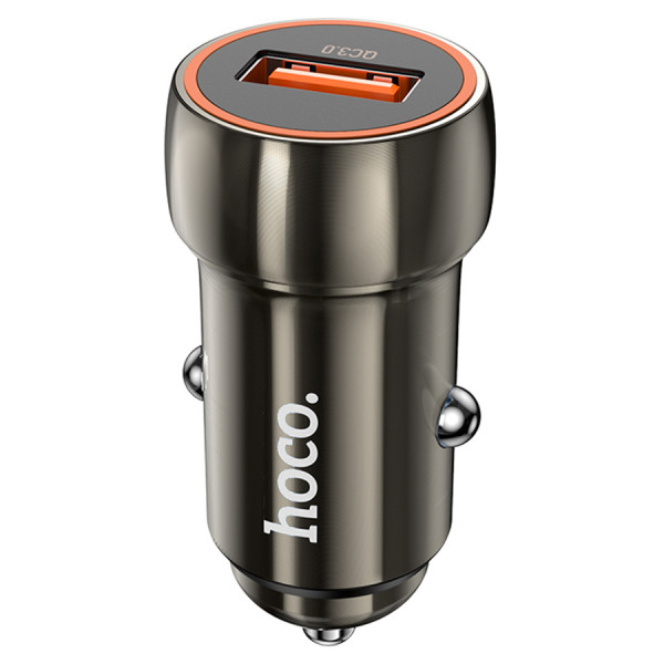Набір АЗУ 12-24V HOCO Z46 + кабель Type-C, 1xUSB, 18W, кабель 1м, Black, Box
